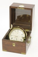 Lot 479 - A mahogany cased two-day marine chronometer