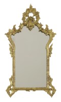 Lot 598 - A gilt wall mirror