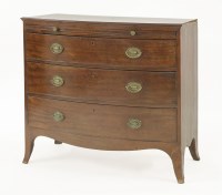 Lot 555 - A George III mahogany bow-fronted chest of drawers