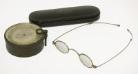 Lot 193 - A pair of Regency white metal spectacles