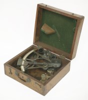 Lot 202 - A brass sextant