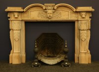 Lot 616 - A Portuguese marble fireplace