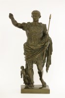 Lot 177 - A bronze figure of Augustus Caesar