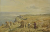 Lot 342 - Charles Davidson (1824-1902)
HARVESTERS IN A COASTAL LANDSCAPE
Signed l.r.