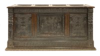 Lot 501 - An oak communion or record chest