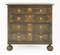 Lot 505 - An oak and yew wood chest