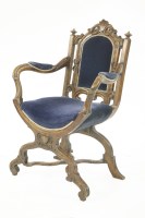 Lot 527 - A walnut hall chair