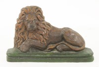 Lot 591 - A large cast iron and painted door porter