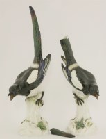 Lot 25 - A pair of Meissen magpies