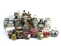 Lot 297 - Various china and glass items: ginger jars