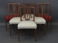 Lot 544 - A matched set of six Gordon Russell teak dining chairs