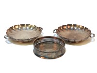 Lot 159 - A pair of lobed silver bowls