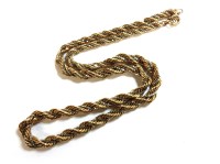 Lot 63 - A 9ct gold two colour graduated gold twisted rope and box link chain necklace
28.41g