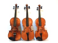 Lot 357 - Three old violins