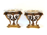Lot 415 - A pair of Regency gilt metal and glass tazza