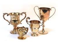 Lot 175 - A silver twin handled trophy