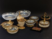 Lot 311 - A collection of cut glass and gilt metal tazza