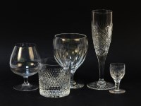 Lot 338 - A set of eight cut glass champagne glasses