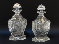 Lot 428 - A pair of cut glass decanters