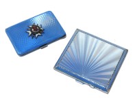 Lot 103 - Two silver and enamel cigarette cases