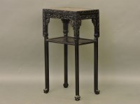 Lot 783 - A Chinese hardwood vase stand