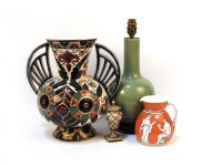 Lot 287 - Sundry ceramics: a Zsolnay vase