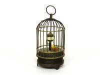 Lot 206 - An automaton birdcage clock