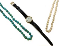 Lot 54 - A ladies gold plated Longines Presence quartz strap watch