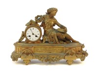 Lot 409 - A 17th century French gilt bronze mantel clock