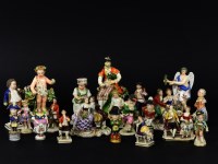Lot 202 - A box of small china figures