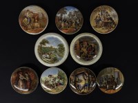 Lot 200 - 9 Victorian circular colour printed  pot lids