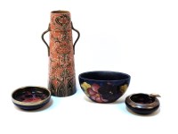 Lot 232 - Three Moorcroft items: an oval bowl
