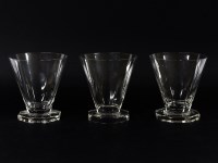 Lot 250A - Three clear glass goblets
