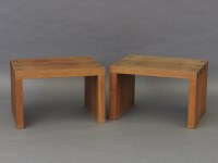 Lot 1653 - A pair of walnut occasional table