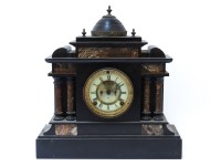 Lot 1392 - A marble mantel clock