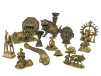 Lot 1366 - A collection of Indian metalwares