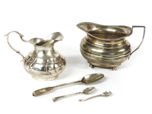 Lot 1269 - A continental silver milk jug and a silver jug