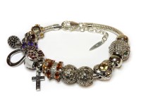 Lot 1108 - A silver Brazilian snake chain bracelet