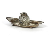 Lot 1274 - A silver ink stand