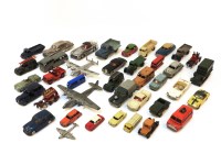 Lot 1298 - A collection of vintage Dinky and Corgi model cars and planes