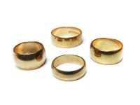 Lot 1168 - Four 9ct gold wedding rings