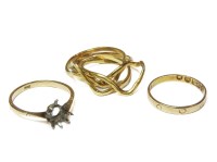 Lot 1185 - A gold single stone ring mount