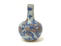 Lot 1287 - A late 19th century porcelain bottle vase