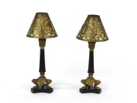 Lot 1474 - A pair of Regency gilt bronze candlesticks