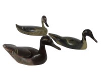 Lot 1508 - Three painted wood decoy ducks