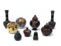 Lot 1245 - A collection of cloisonne vases