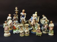 Lot 1375 - A large quantity of continental porcelain figures to include