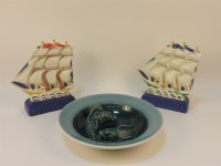 Lot 1512 - A Poole pottery carp bowl by Alan White