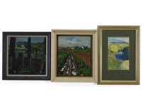 Lot 1593 - Robert Mercer (20th Century)
RAMPARTS AND CORNFIELDS
and two further landscape oils on board