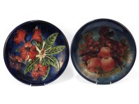 Lot 1414 - Two modern Moorcroft charger finches